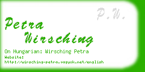 petra wirsching business card